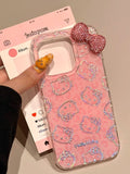 PINK HELLO KITTY GLITTER CASE