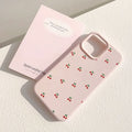 Pink cherry iphone case
