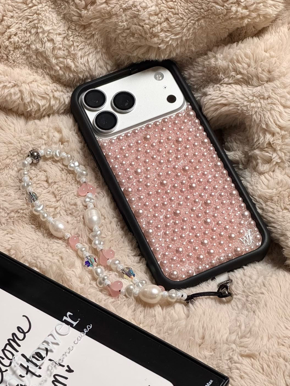 Iphone Baby pink base fully covered 3D case