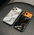 Iphone electroplated marble design case