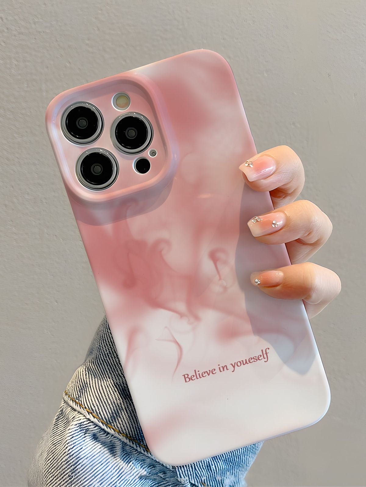 Hello cloud aesthetic Mirror iPhone Case | Pink Bling