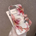 3D Pink Lily Glossy iPhone Case | Floral Aesthetic Protective Phone Cover