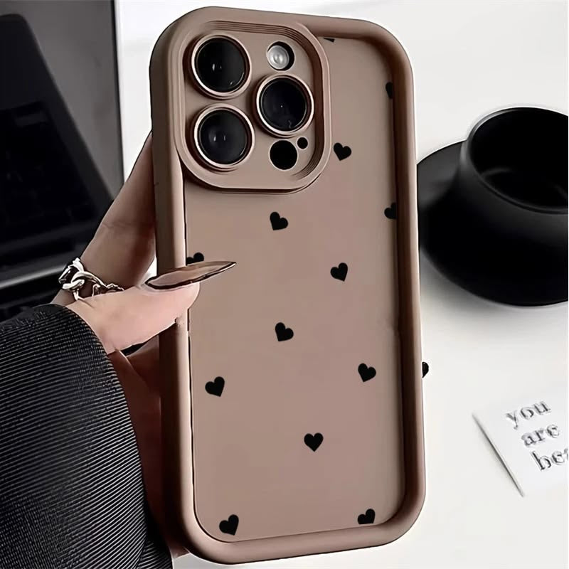 Matte iphone heart case