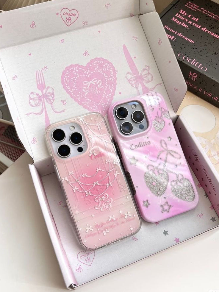 PINK BOW & BALLERINA CASE SET