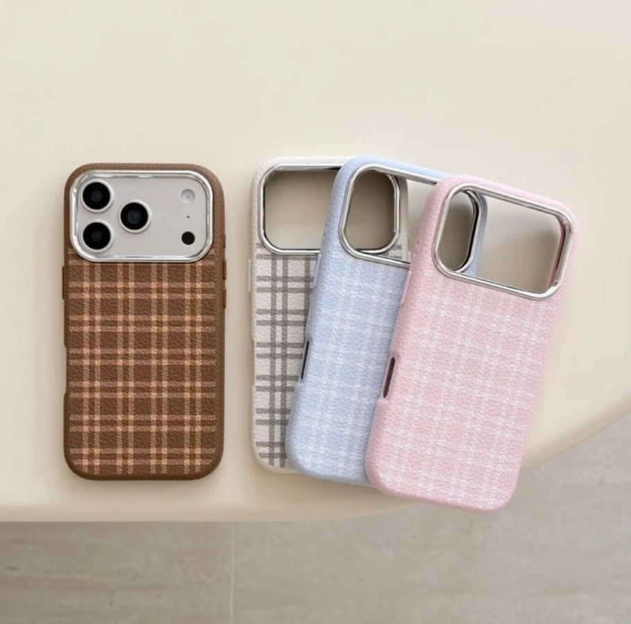 Iphone Korean creative plead leather case