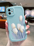 Iphone Powder Blue Tulip Case