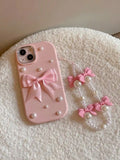 Pink Bow Pearl iPhone Case |