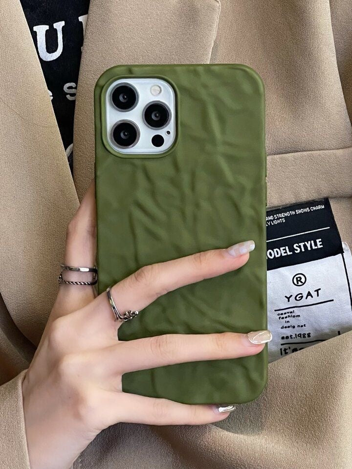 Olive Green Textured iPhone Case