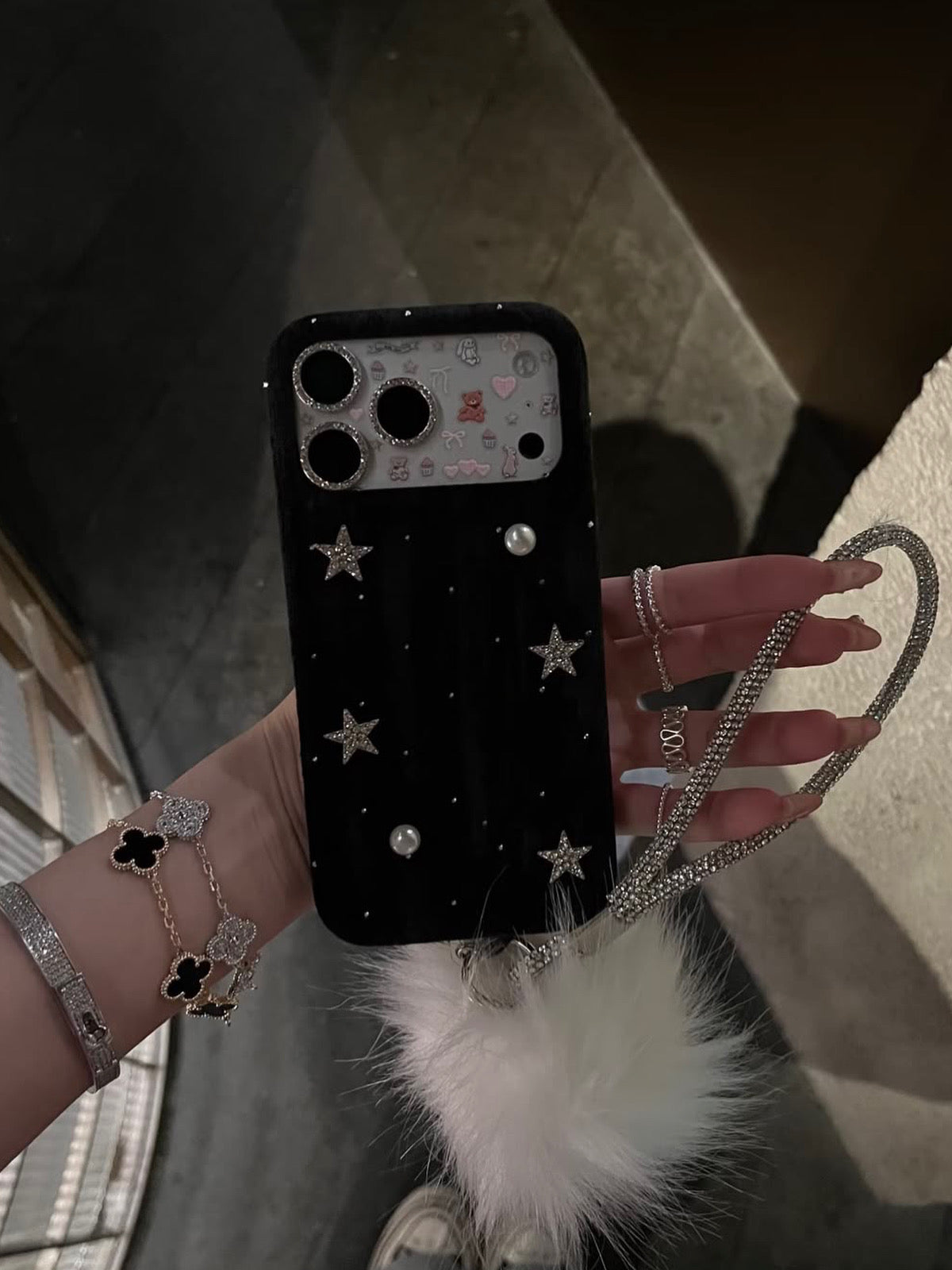 BLACK STAR VELVET CASE 🌟🖤*