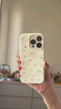 Hello Kitty Kawaii iPhone Case | Cream Pink Outline Cute Sanrio Phone Cover