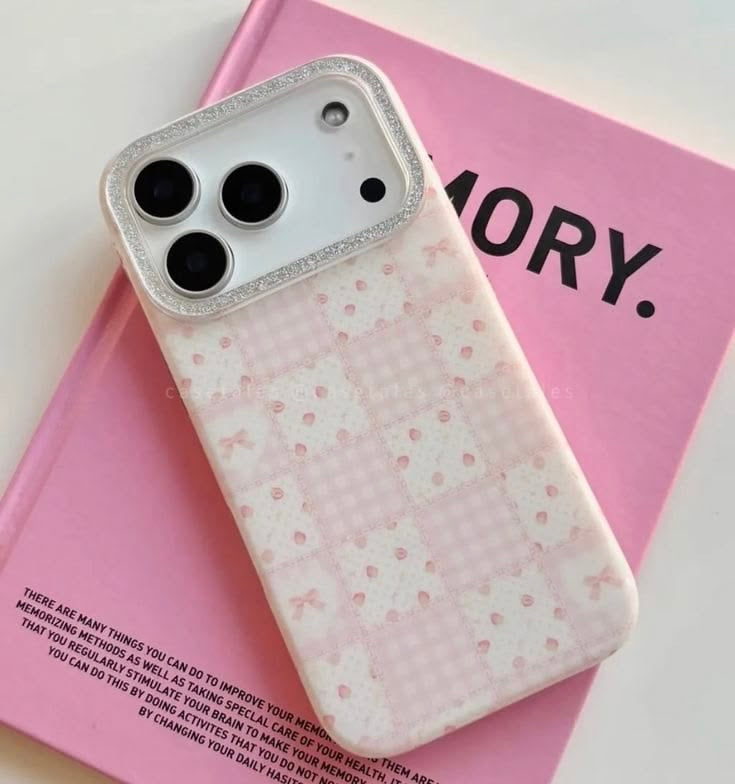 PINK PATCHWORK BOW CASE 🎀