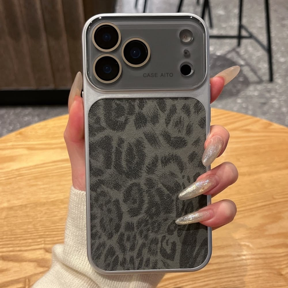 *GREY LEOPARD LUXE CASE 🖤*