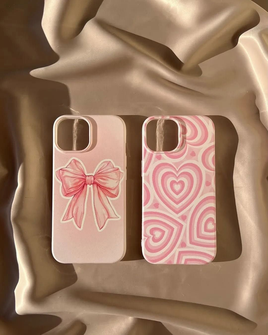 iPhone Pink Satin Bow Case