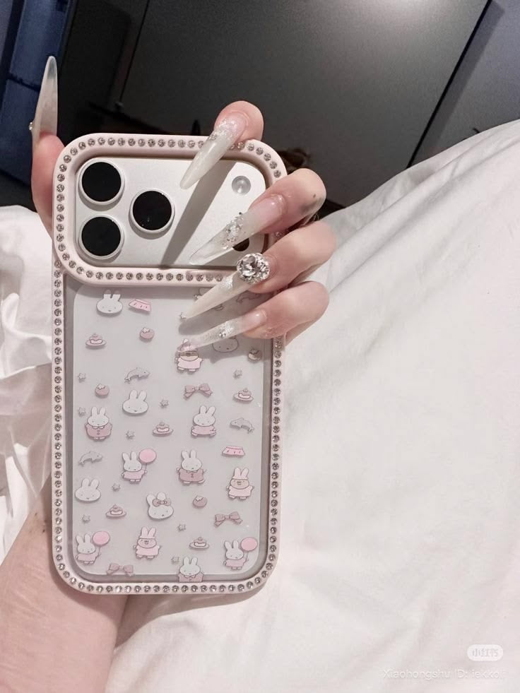 PINK BUNNY RHINESTONE CASE 🐰