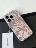 Holographic Heart Swirl iPhone Case | INS House Y2K Clear Cover