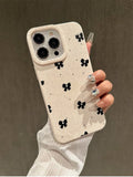 Bow Knot Speckled iPhone Case – Minimal Aesthetic Design