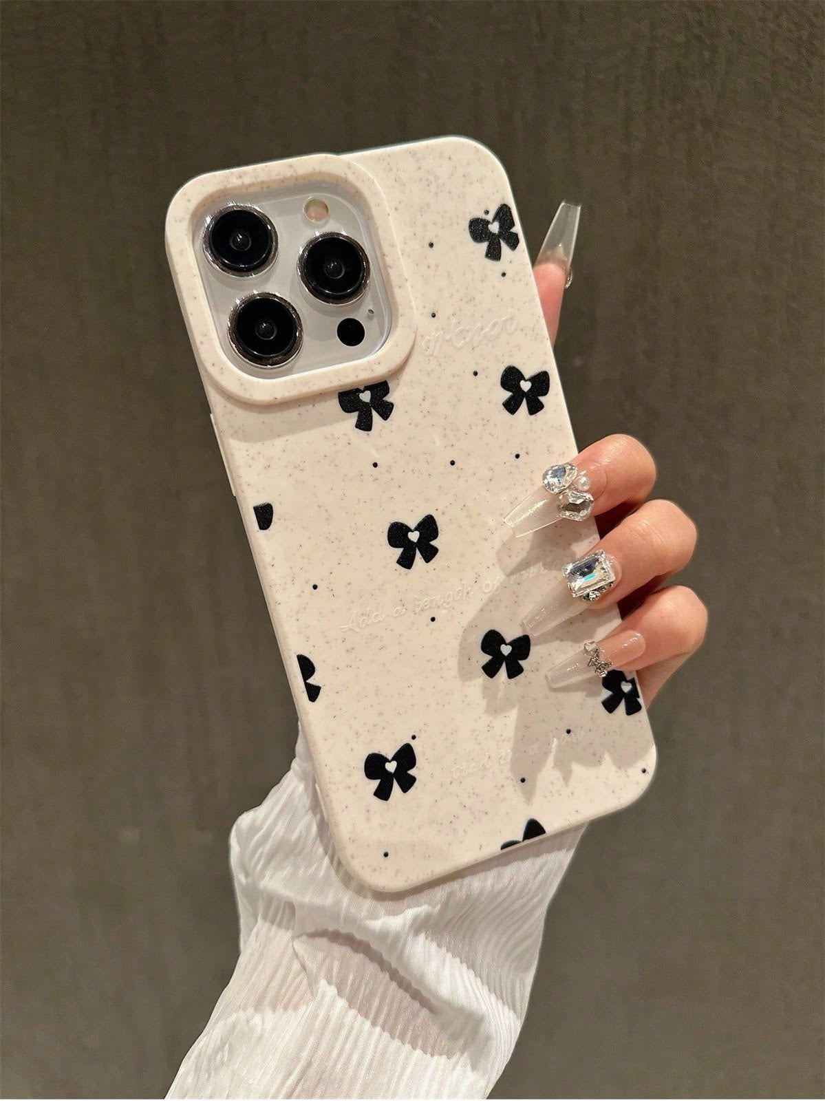 Bow Knot Speckled iPhone Case – Minimal Aesthetic Design