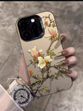 Chinese Ink Magnolia iPhone Case | Beige Floral Art Aesthetic Cover