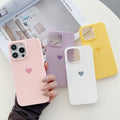 Mini Heart Matte Pastel iPhone Case | Soft Girl Aesthetic Phone Cover 4 Colors