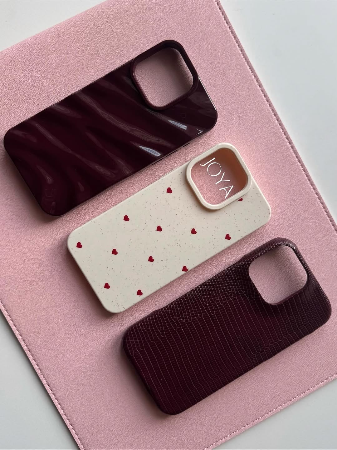 Burgundy Wavy iPhone Case