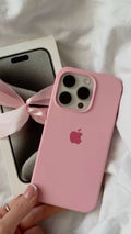 Baby Pink Silicone iPhone Case | Soft Touch Matte Cover with Logo Cutout