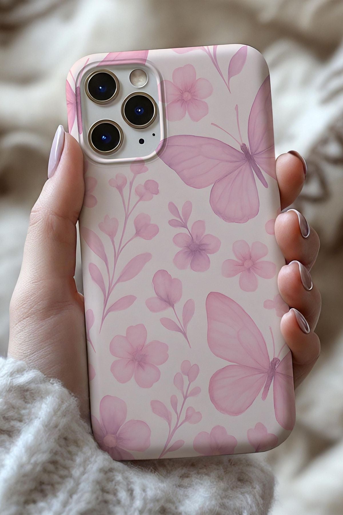 Pink Butterfly iPhone Case