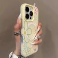 Pastel Daisy Floral iPhone Case | Butter Yellow Magsafe Aesthetic Phone Cover